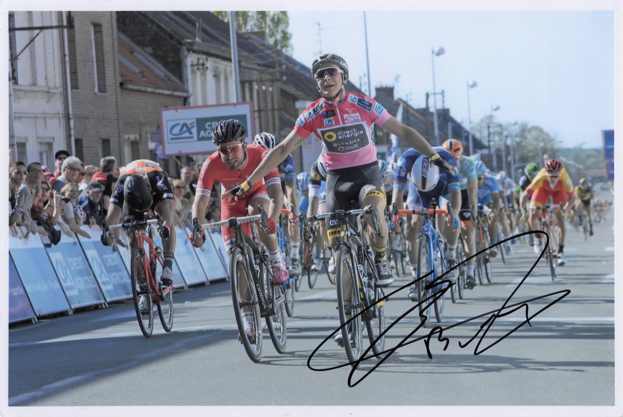 Brian Coquard French Cyclist 2016 Dunkirk Race Win 12x8 Hand Signed Photo