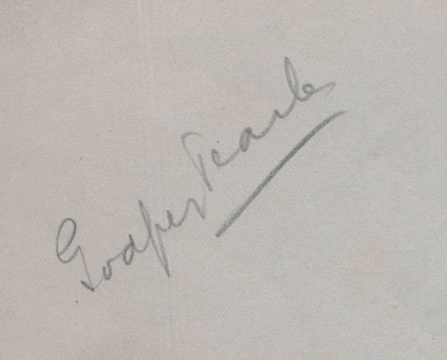 Brian Lawrence Godfrey Tearle Double Hand Signed Autograph Page