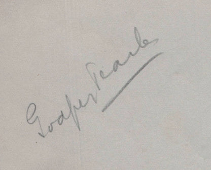 Brian Lawrence Godfrey Tearle Double Hand Signed Autograph Page