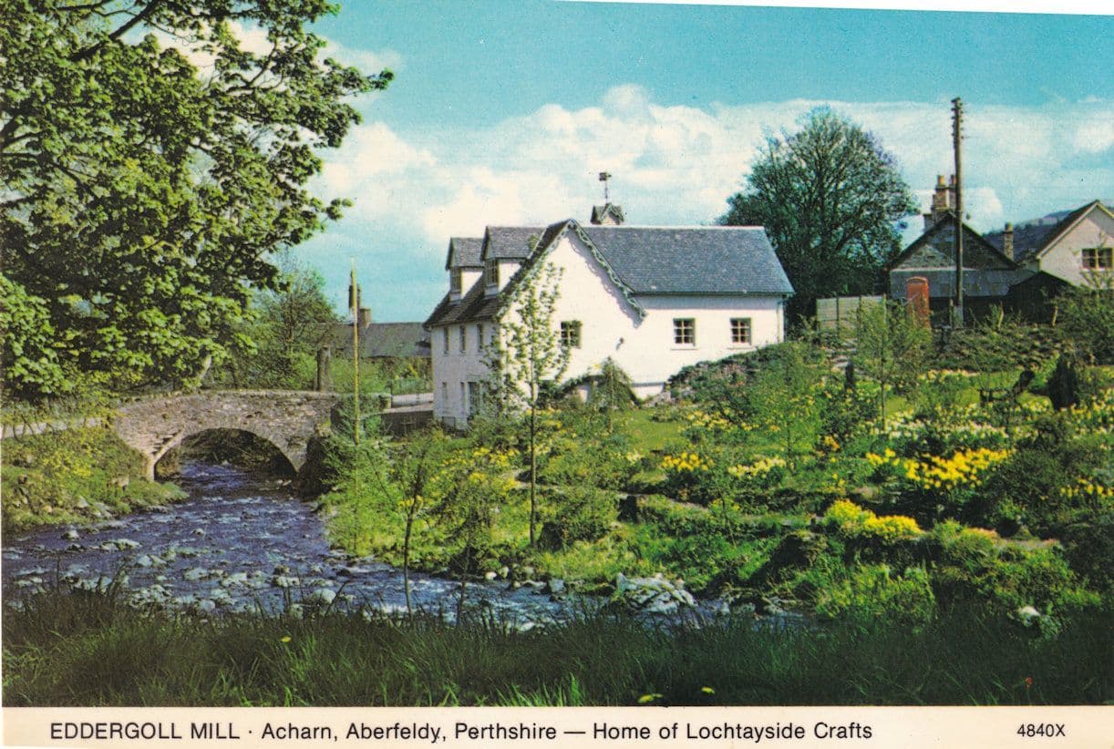 Bridge at Eddergoll Mill Acharn Perthshire Lochtayside Crafts Postcard