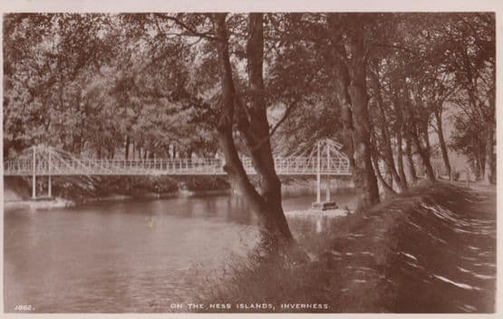 Bridge Ness Islands Inverness Vintage Real Photo Postcard