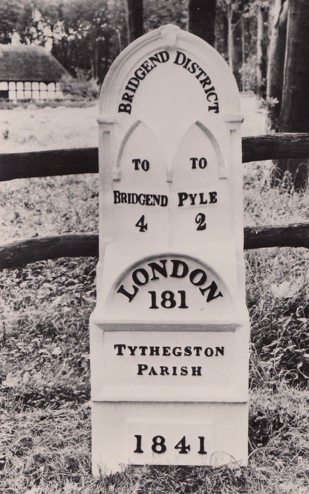 Bridgend Pyle Tythegston Parish Grave Gravestone Real Photo Welsh Postcard