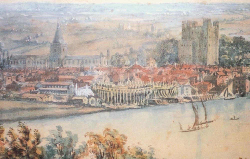 Bridgnorth Low Town River Severn in 1985 Painting Postcard