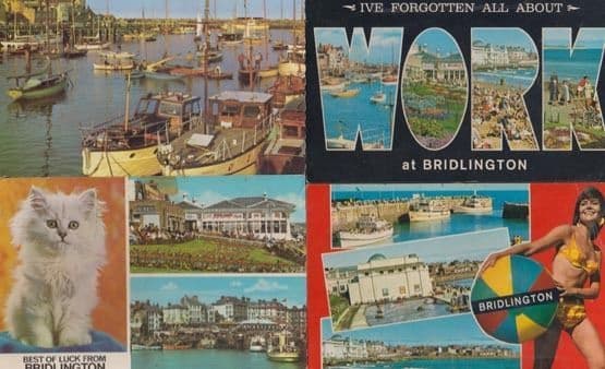 Bridlington Yachts Cafe No Work Beach Ball 4x 1970s Postcard s