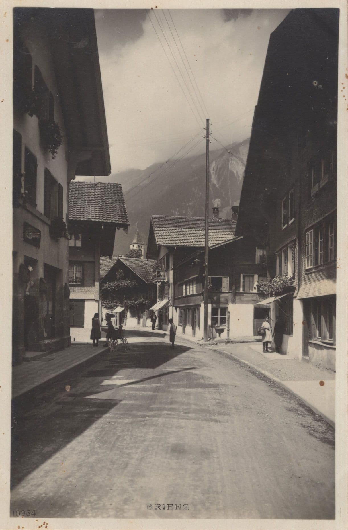 Brienz Switzerland Shops Old Postcard