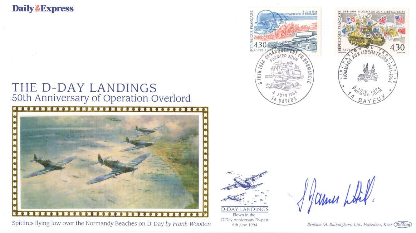 Brigadier James Hill  D-Day WW2 Landings Hand Signed Benham FDC