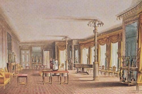 Brighton Sussex Pavillion Drawing Room Rare Art Artist Painting Drawing Postcard