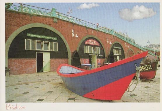 Brighton The Arches Boat Painting Postcard