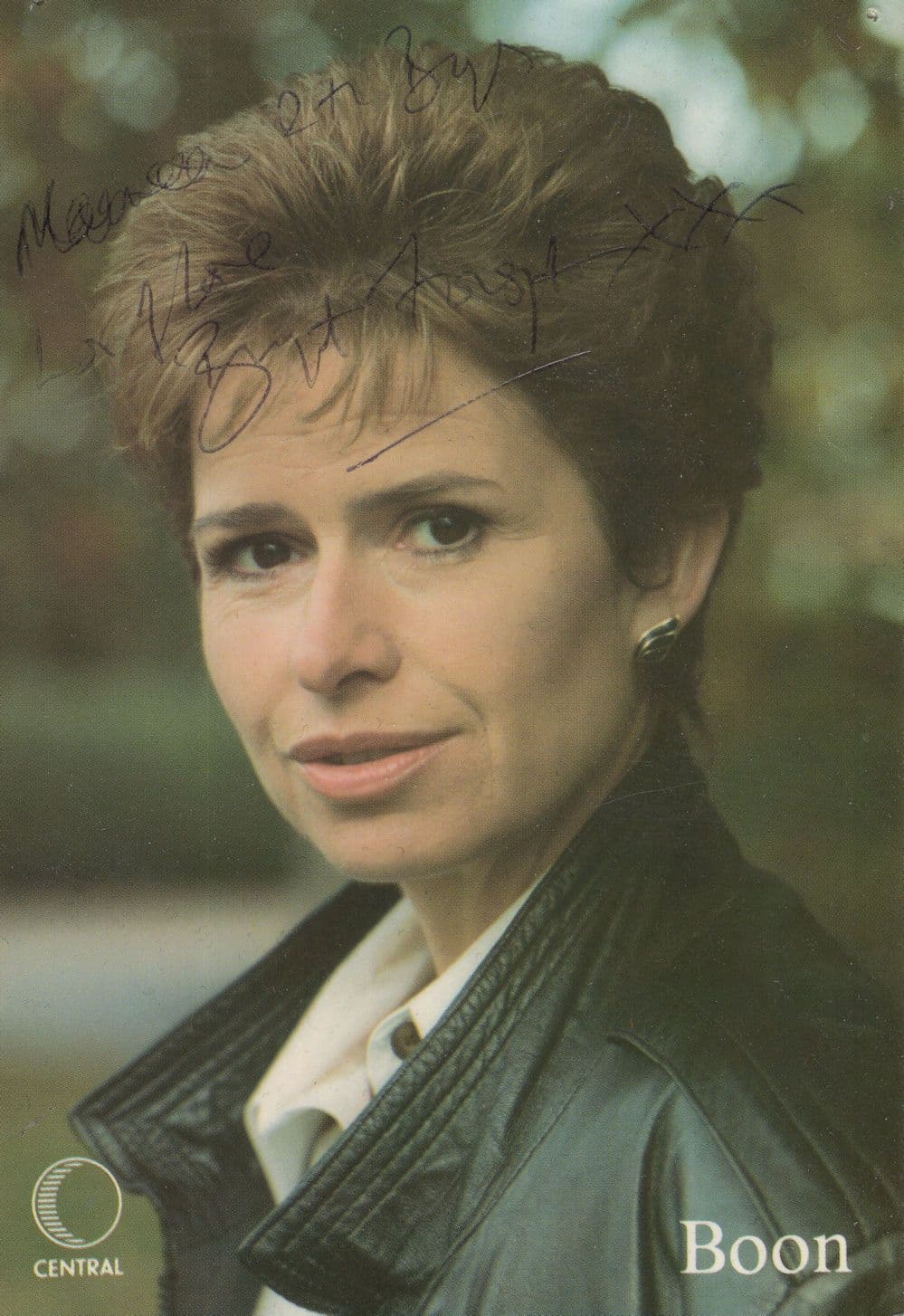 Brigit Forsyth Boon TV Show Hand Signed Cast Card Photo