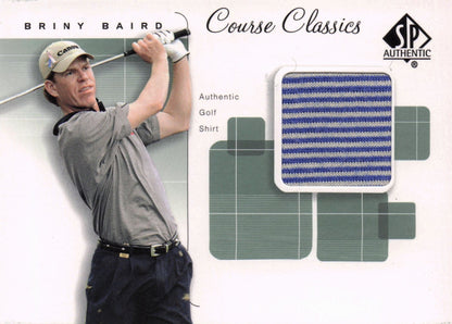 Briny Baird Course Classics Upper Deck 2002 Real Relic Golf Shirt Card