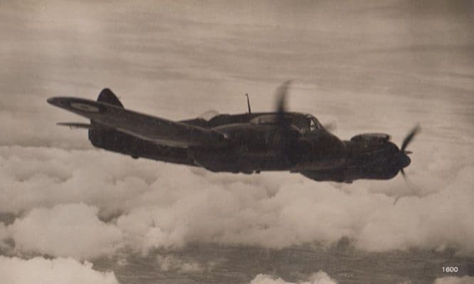 Bristol Beaufighter 1 War Military Plane Vintage Plain Back Postcard Old Photo