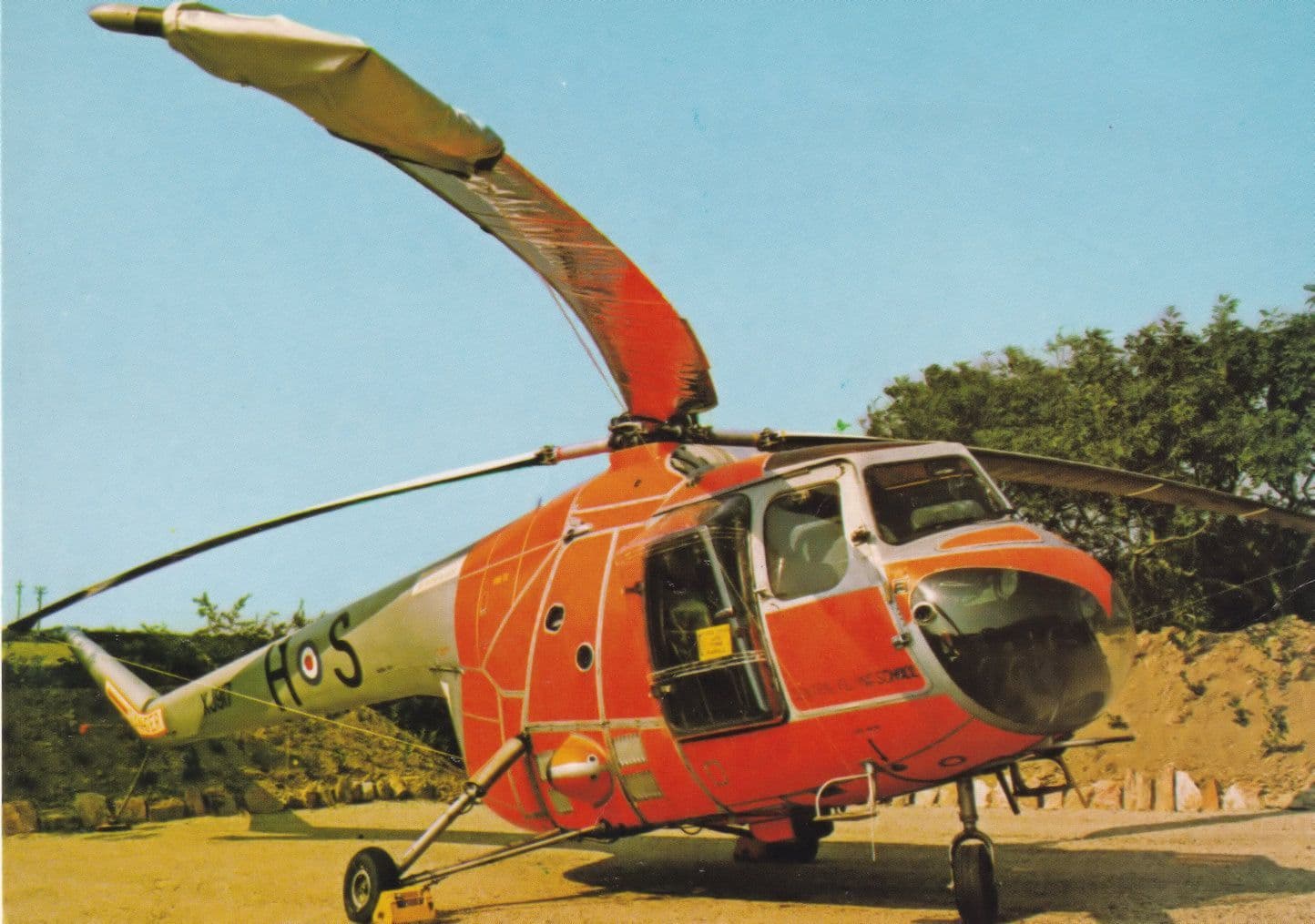 Bristol Sycamore HR14 Helicopter at Cornwall Postcard