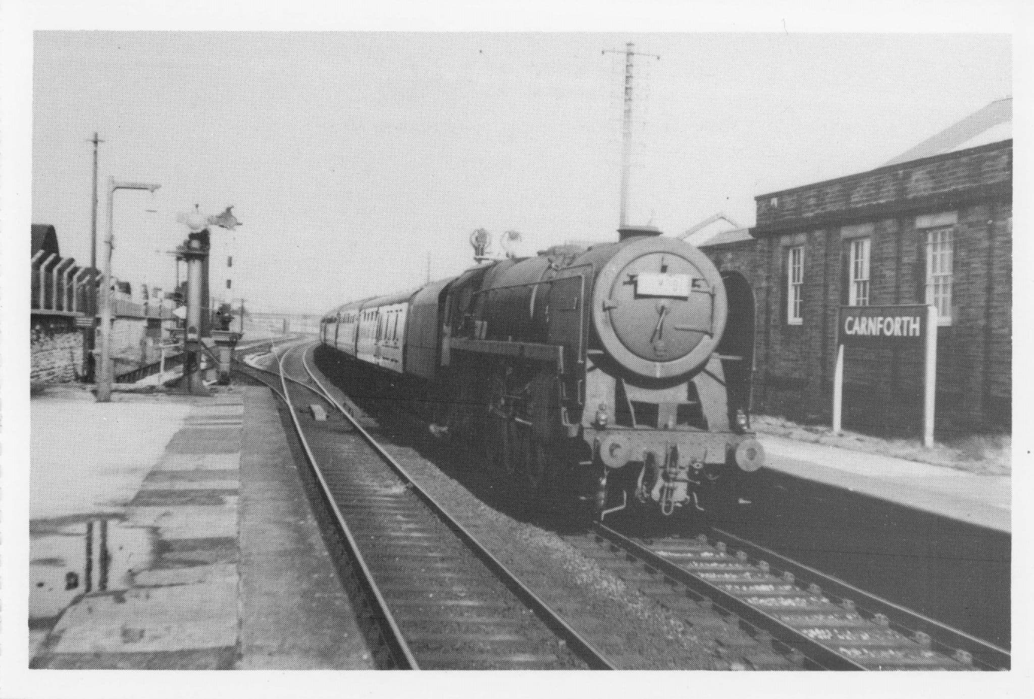 Britannia 70049 Train At Carnforth Railway Station in 1961 RPC Postcard