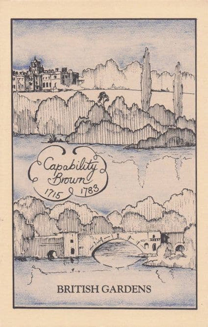 British Gardens Capability Brown 1715 to 1783 Rare Postcard