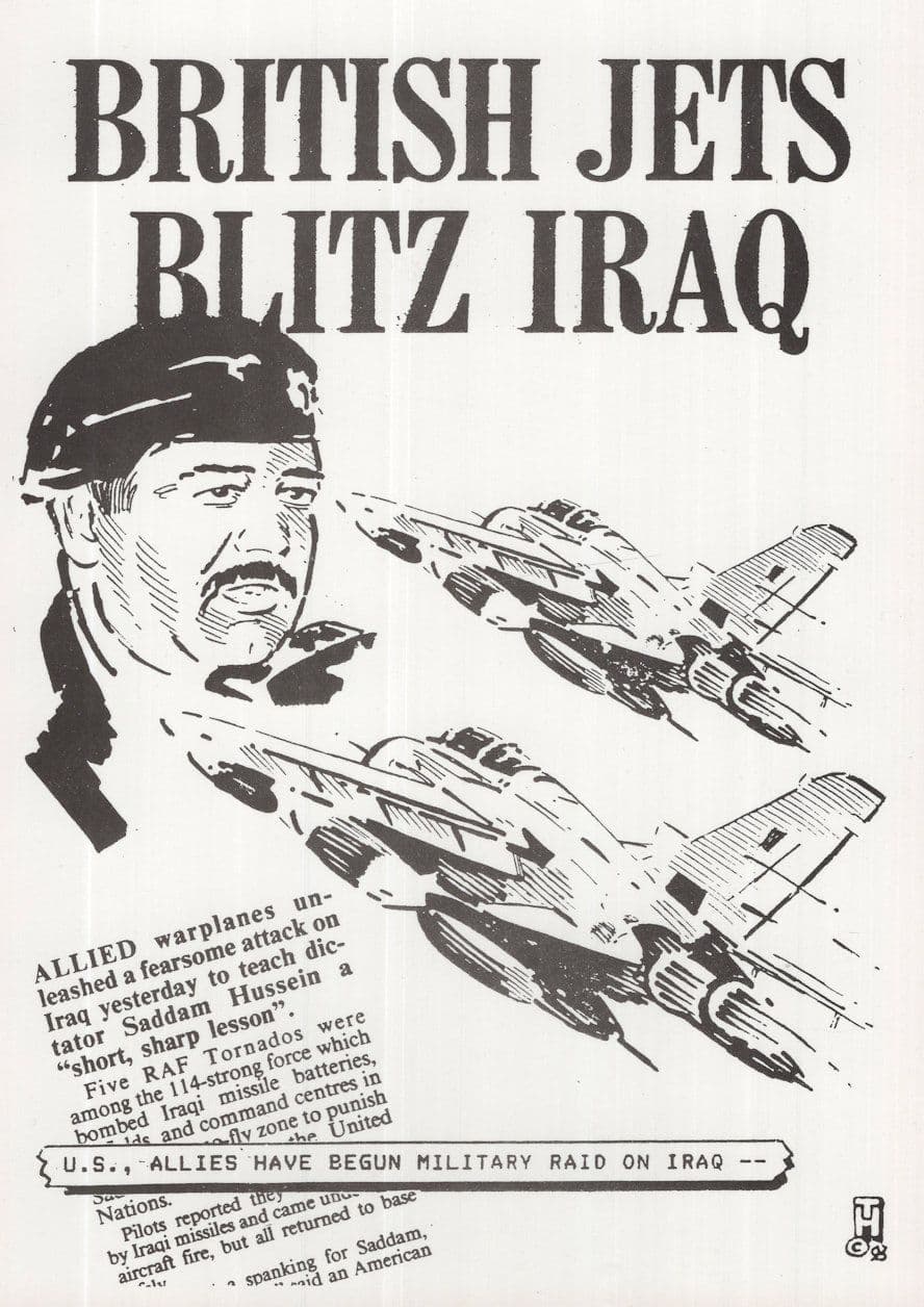 British Jets Blitz Iraq Saddam Hussein Nuclear Plant Limited Edition Postcard