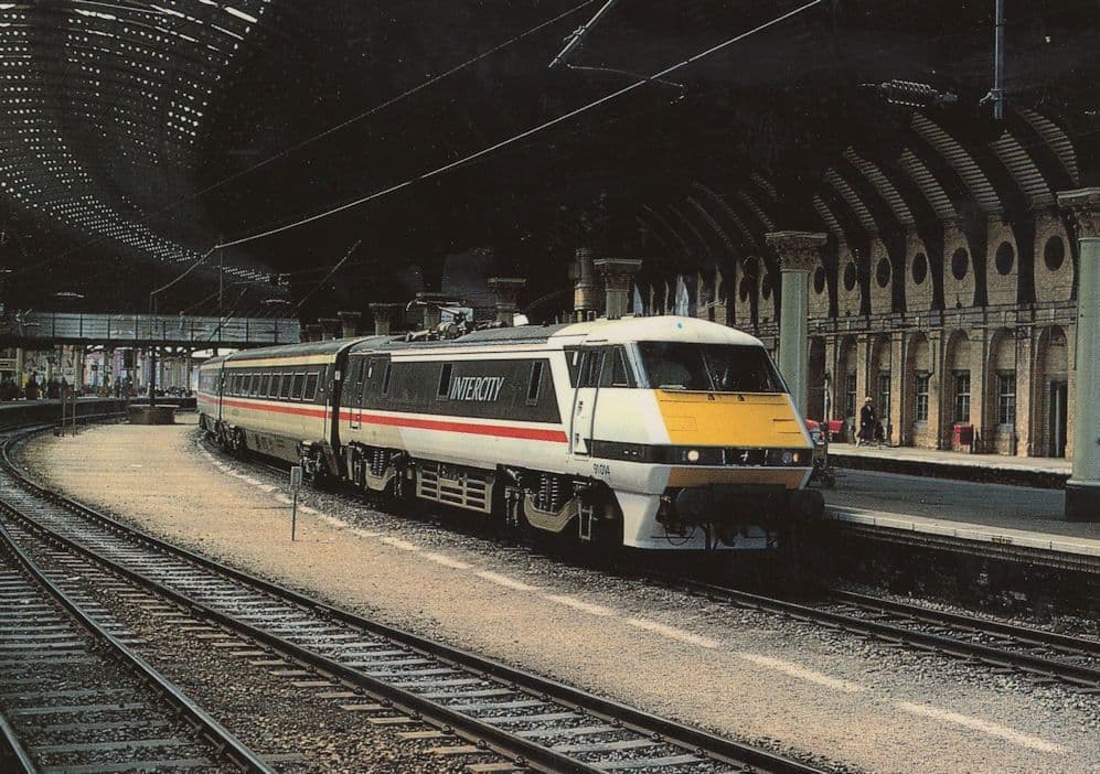 British Railways Class 91 Train No. 91014 At York Station Postcard