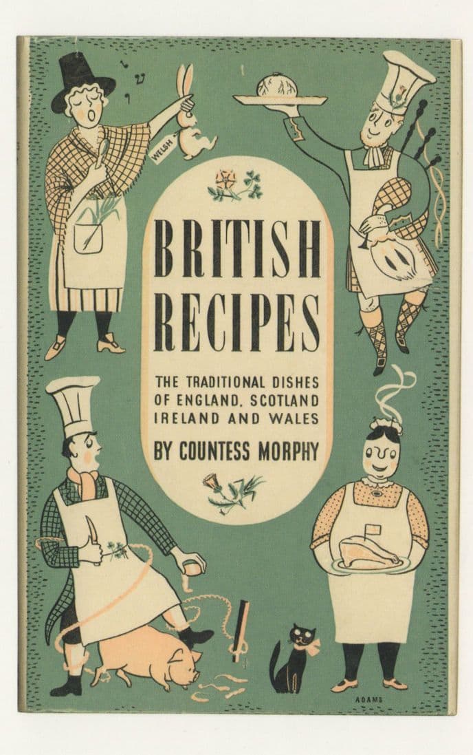 British Recipes Countess Morphy Cookery Book Postcard