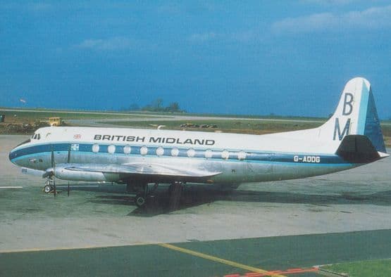 British Viscount G-AODG East Midlands Airport Limited Edition of 250 Postcard