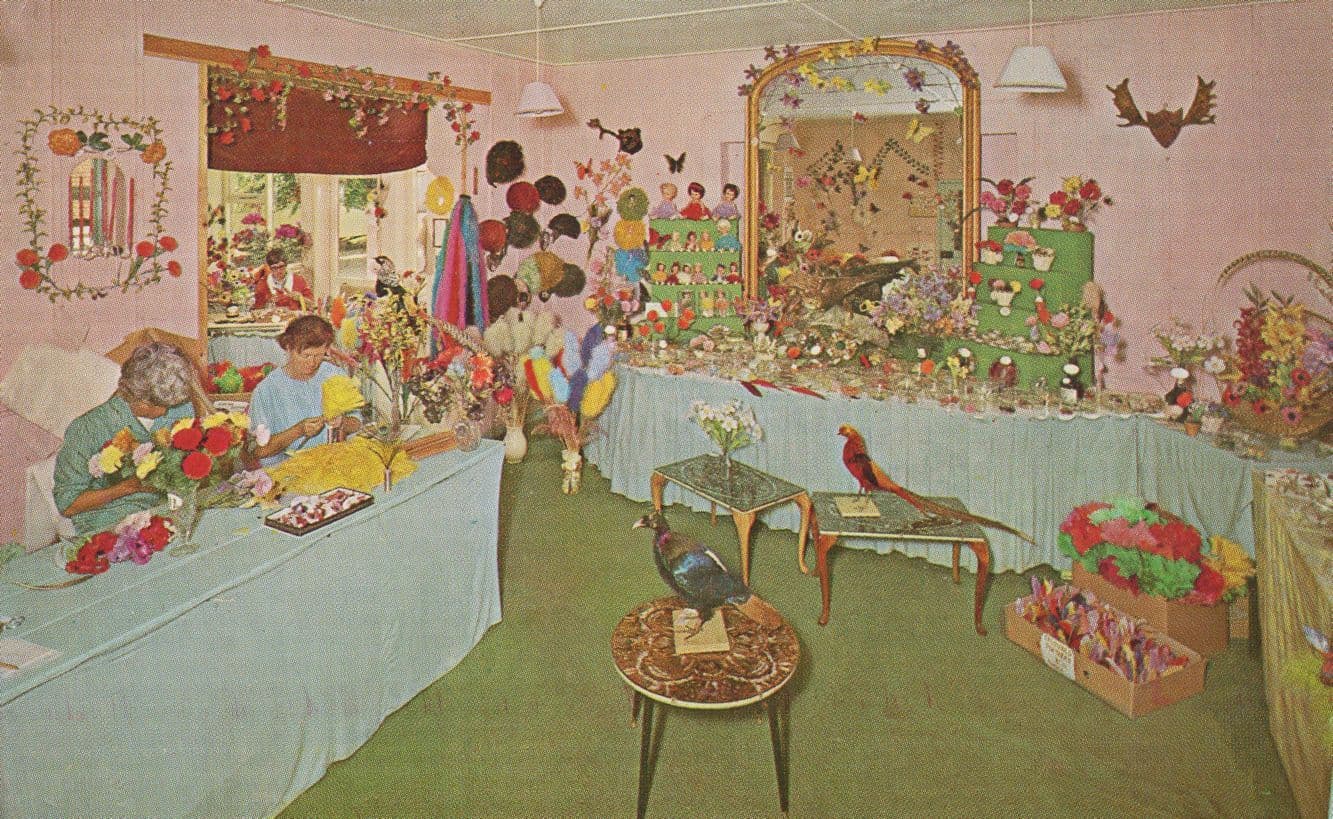 Broadland Rural Industries Feathercraft Taxidermy Norfolk Postcard