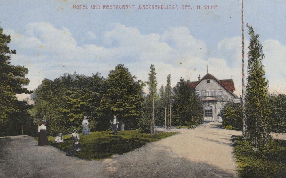 Brockenblick Hotel Restaurant Old German Postcard