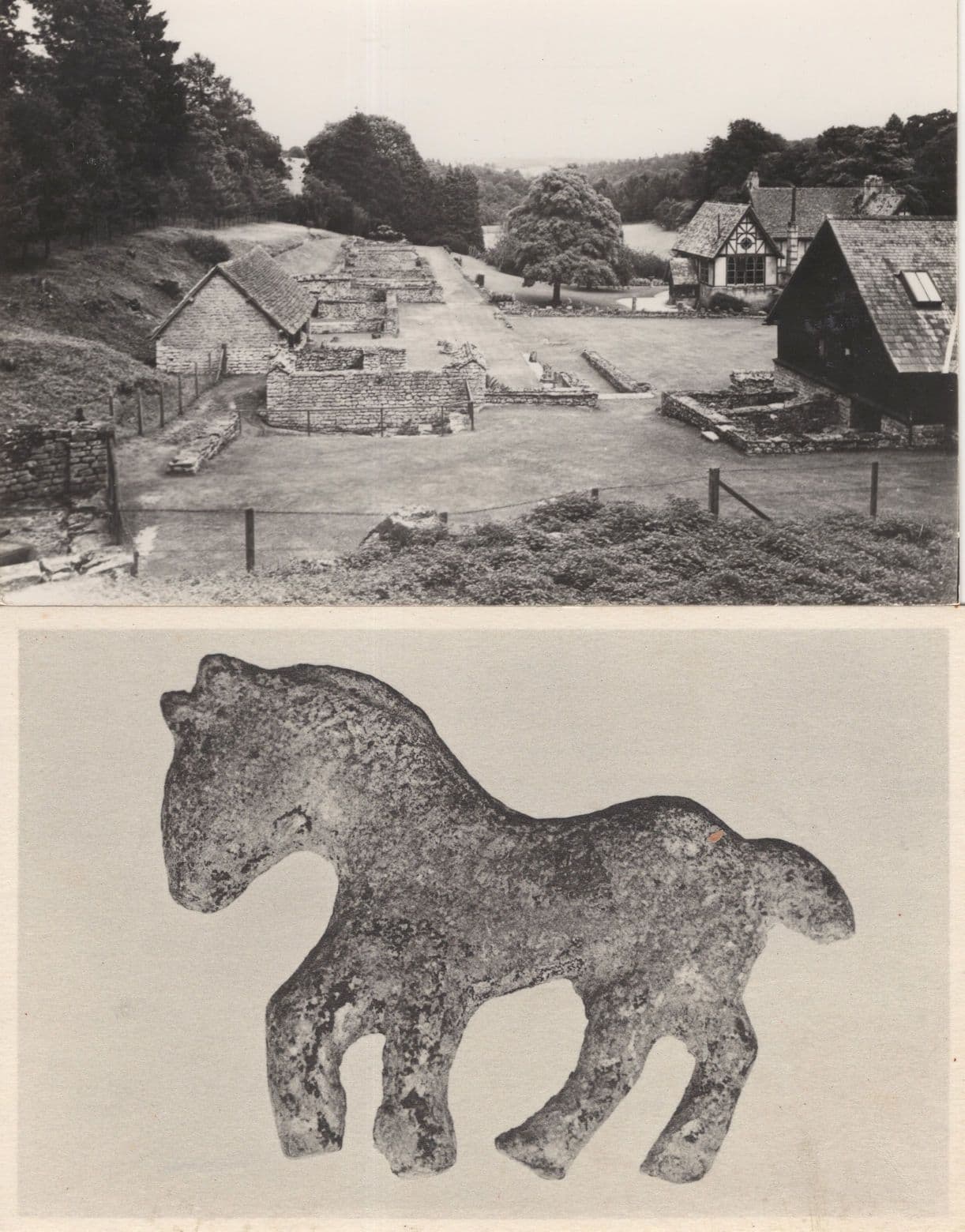 Bronze Roman Horse Coventina's Well Carrawburgh Sculpture 2x Postcard