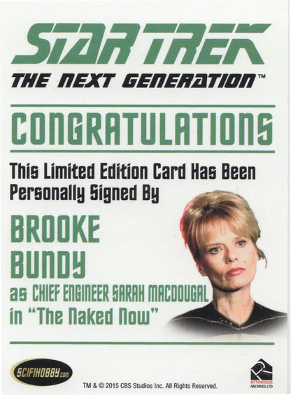 Brooke Bundy Star Trek Hand Signed Autograph Photo Card