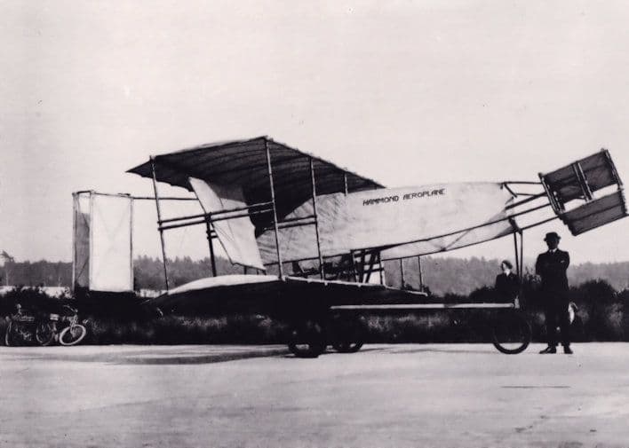 Brooklands EV Hammond BiPlane Aircraft Pilot Pioneer Aviation BBC Postcard