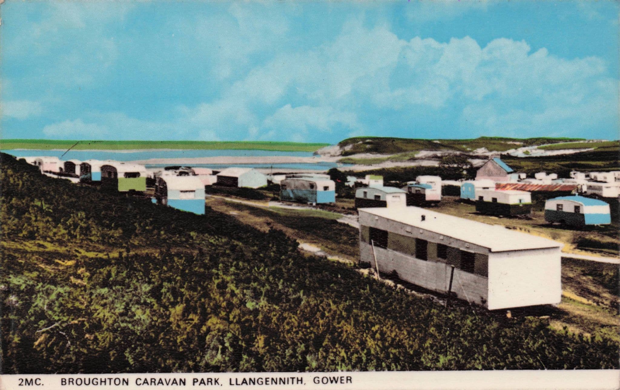 Broughton Caravan Park Llangennith Gower Welsh 1970s Postcard
