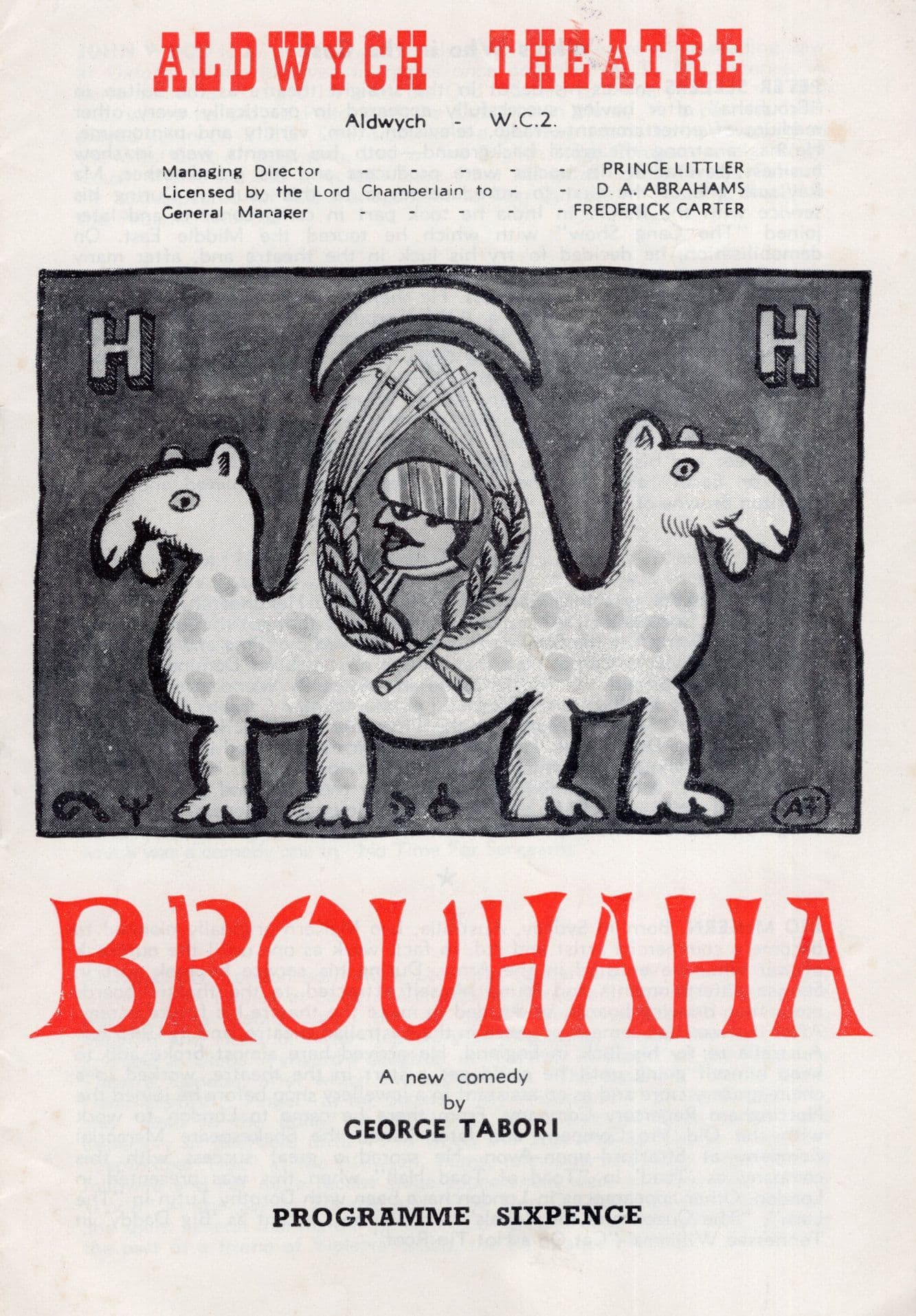 Brouhaha Peter Sellers of The Goons Old Theatre Programme