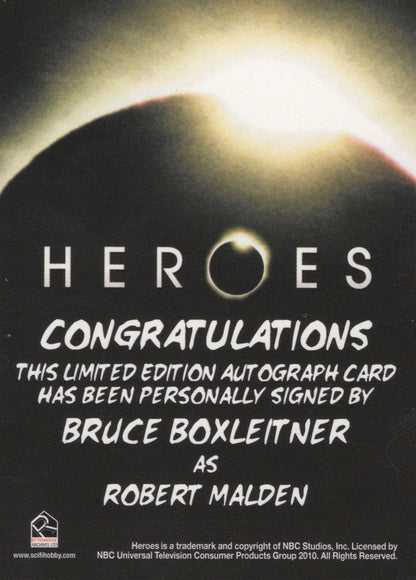 Bruce Boxleitner Heroes TV Show Hand Signed Autograph Card