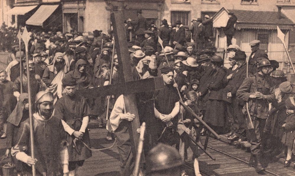 Bruges Procession Du St Sang Old Belgium Soldier Marching Postcard