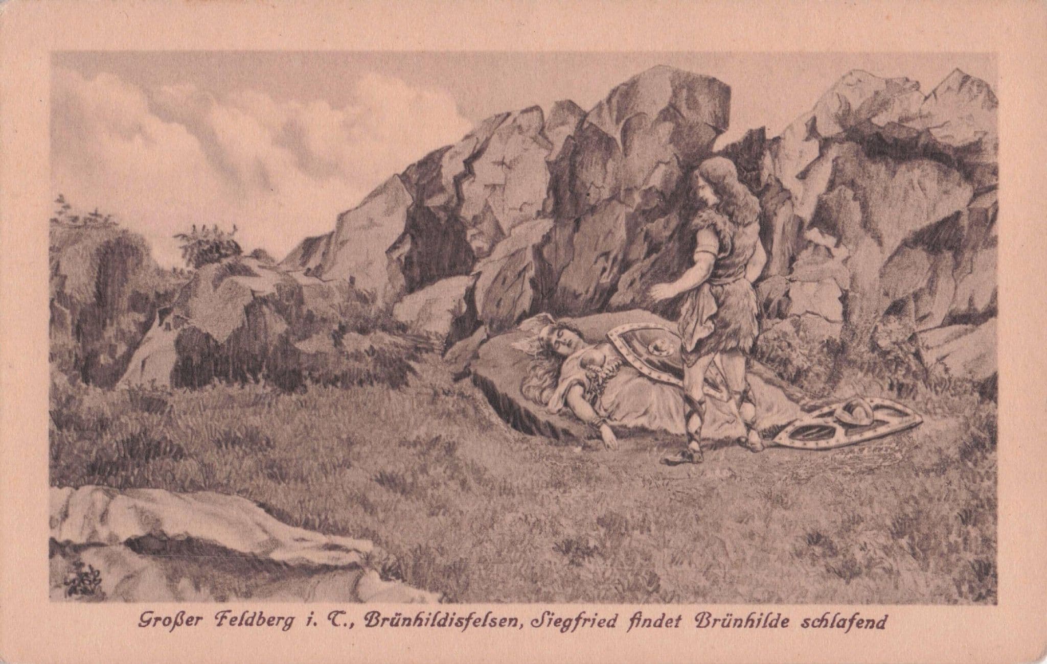 Brunhildisfelsen Siegfried Andet German Mythology Old Postcard