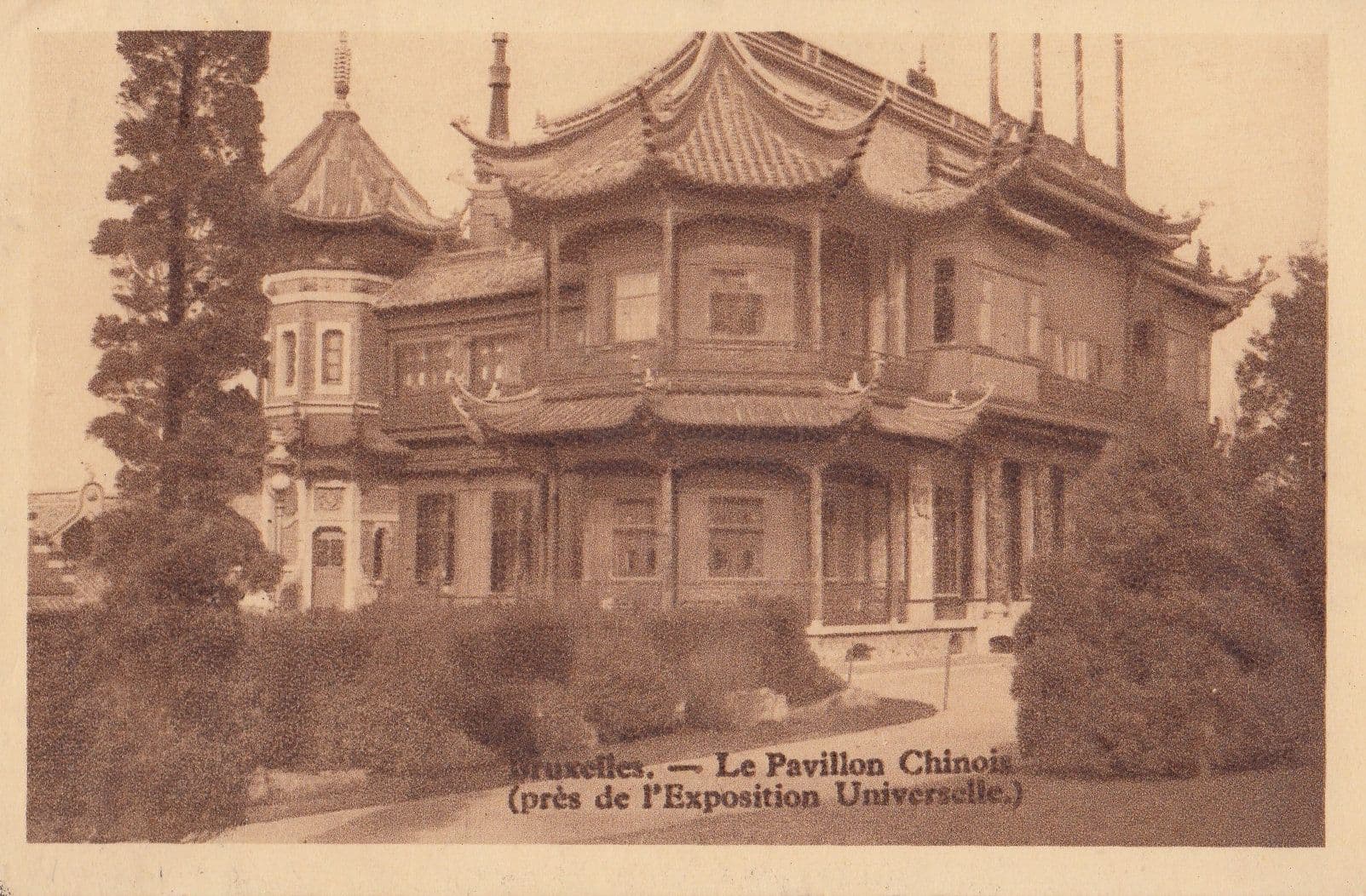 Bruxelles Le Pavillion Chinois Old Postcard