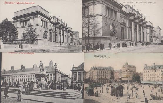 Bruxelles Palais Des Beaux Artes Place De Martyrs 4x Postcard s