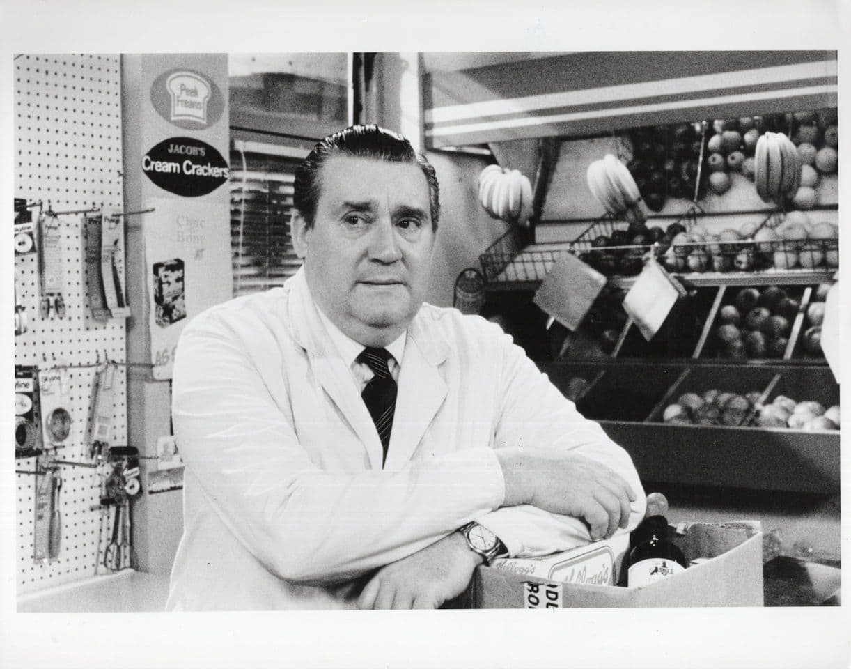 Bryan Mosley Alf Roberts Grocers Store Coronation Street Press Photo