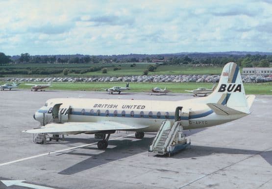 BUA Viscount G-APTC Plane in 1967 Gatwick Airport Limited Edition 300 Postcard