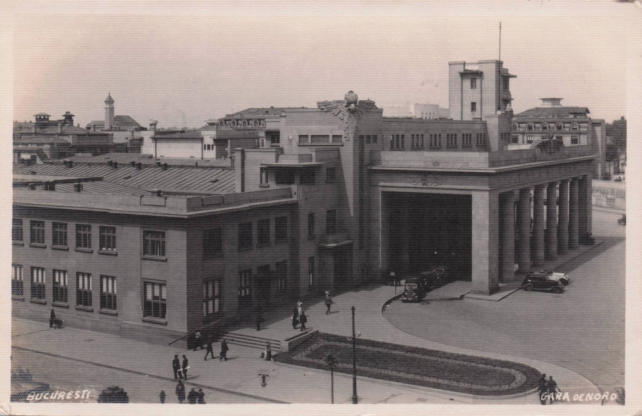 Bucharest Gare De Nord Station Roumania Antique RPC Postcard
