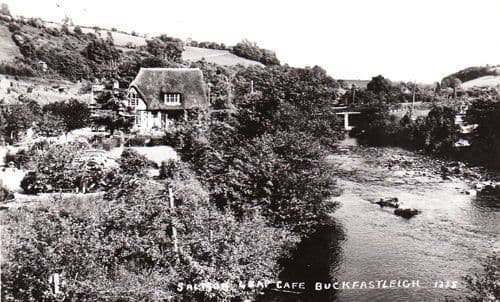 Buckfastleigh Salmon Leap Cafe Real Photo Postcard