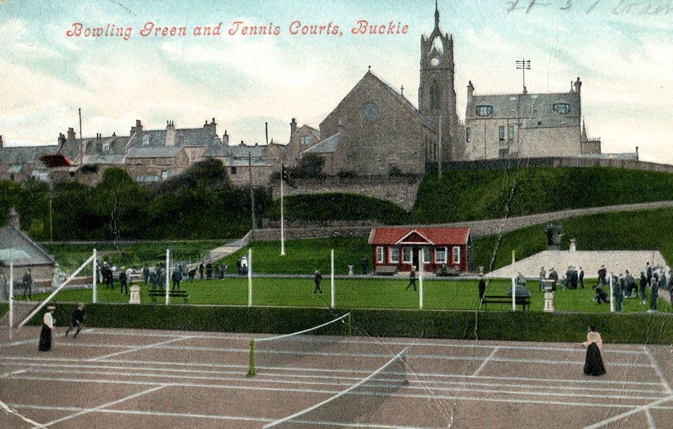Buckle Tennis Courts Bowling Green Keith Scotland Rare Postcard Please Read