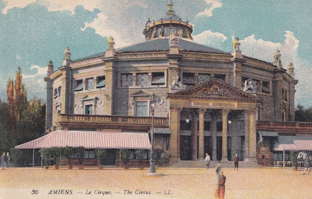 Buddhist Monk At Amiens French Cirque Circus Antique Colour Postcard