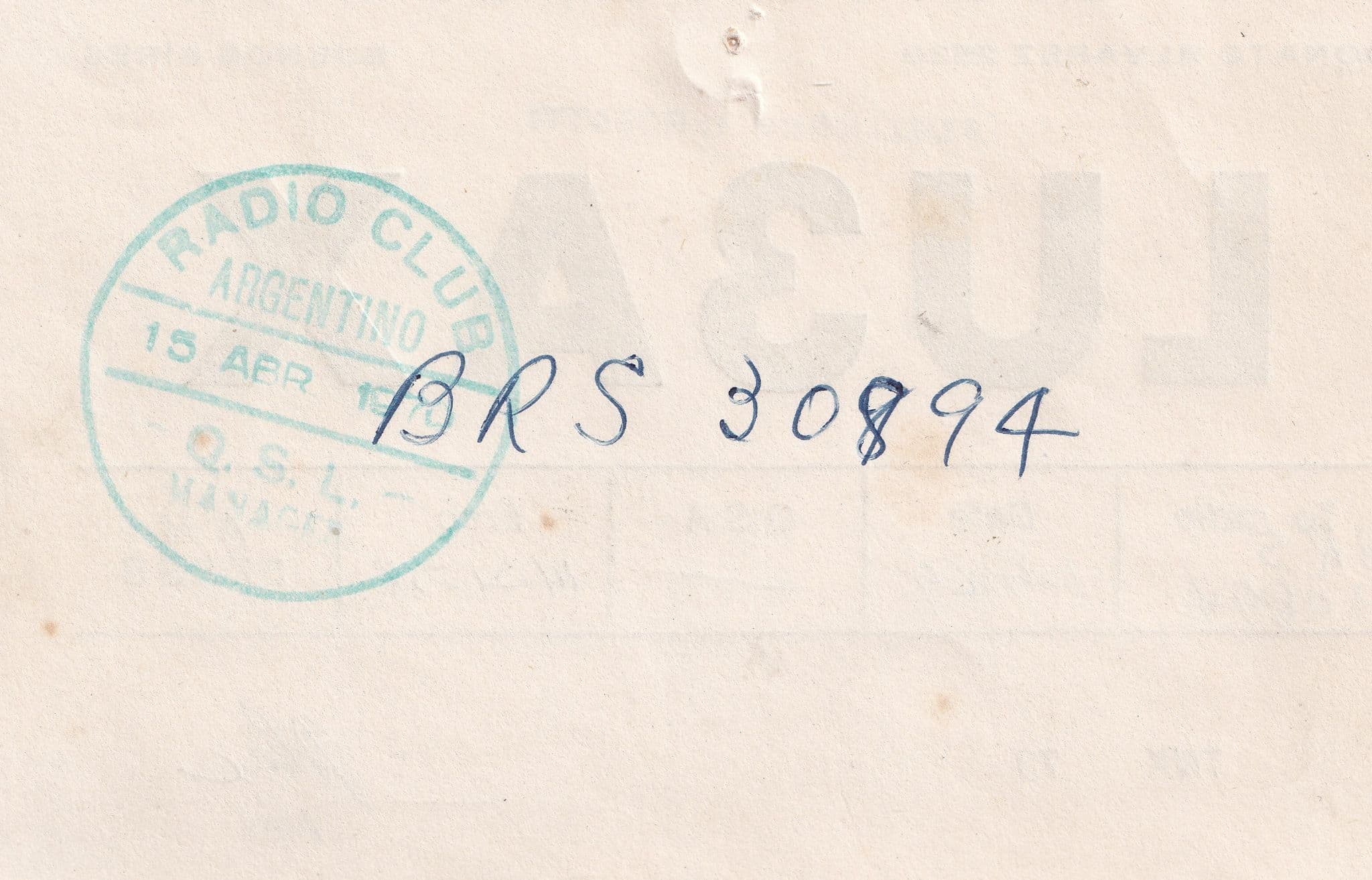 Buenos Aires Argentina 1960s Old QSL Amateur Radio Card Receipt