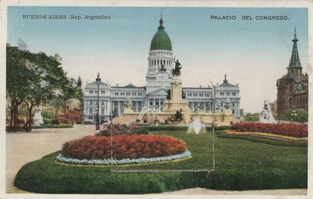 Buenos Aires Palacio Del Congresso Folding Novelty Mailing Postcard