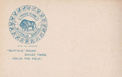 Buffalo Binder Twine Poster British Mad Antique Advertising Postcard
