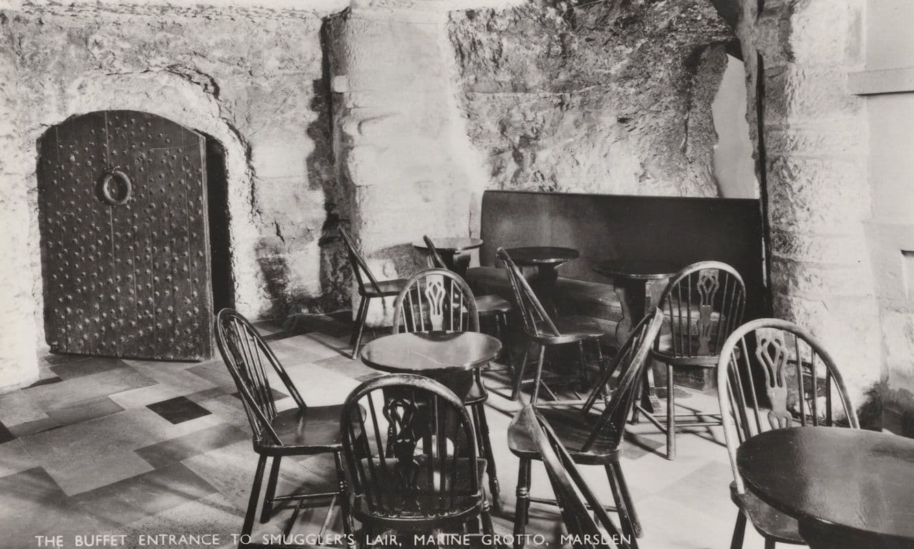 Buffet Entrance To Smugglers Lair Marsden Yorkshire Postcard