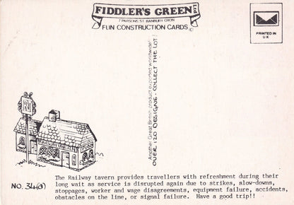 Build A Cardboard Crafts Pub For 1970s Strikes Railway Tavern Rare Postcard