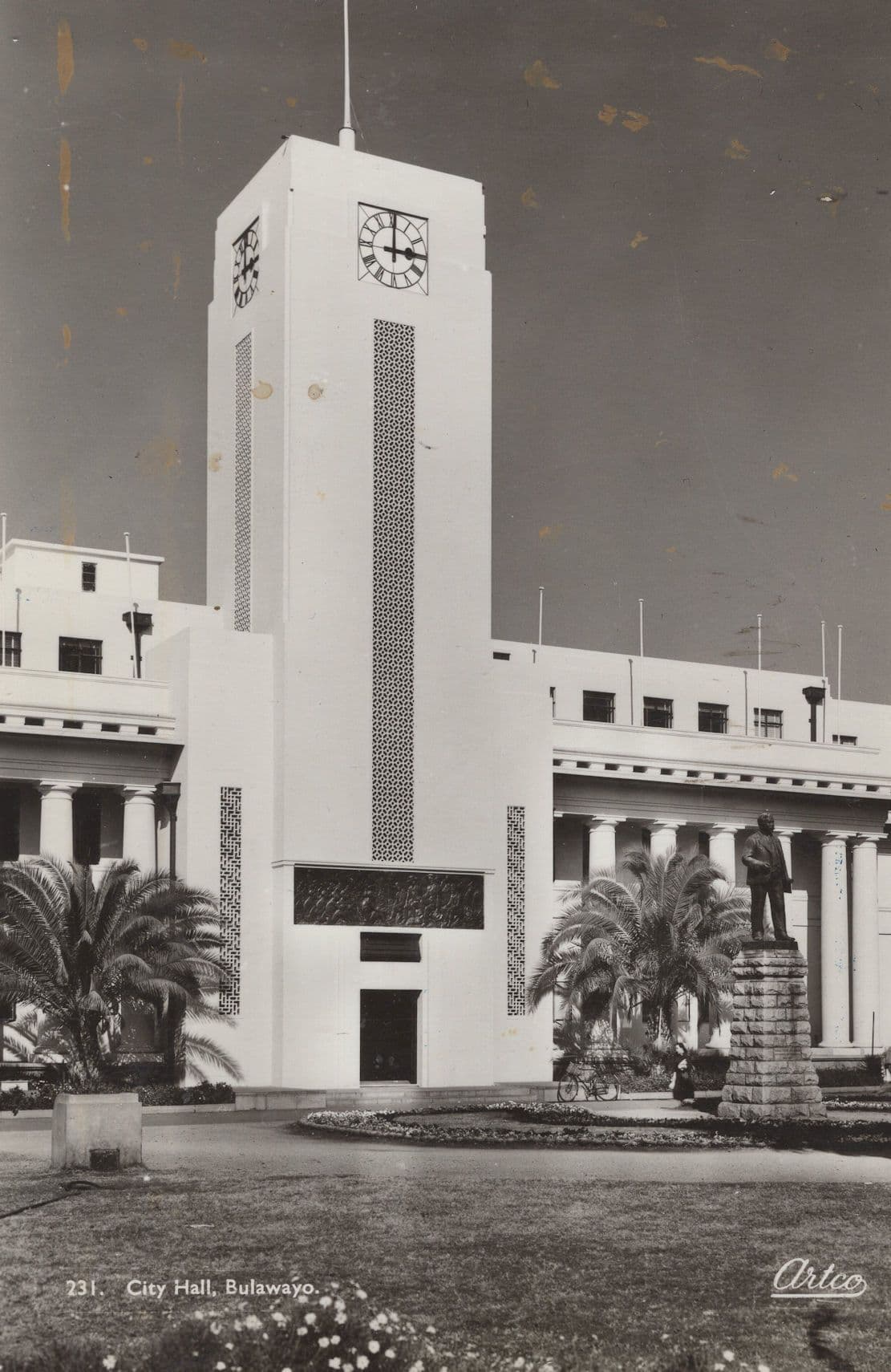 Bulawayo City Hall Rhodesia Postcard