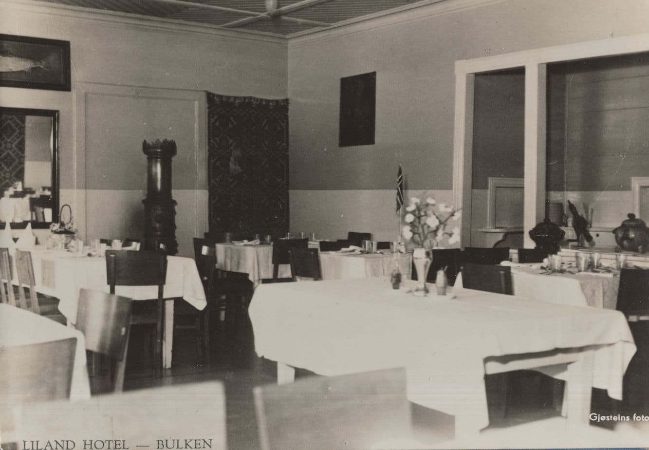 Bulken Norway Liland Restaurant Hotel Vintage Rare Postcard