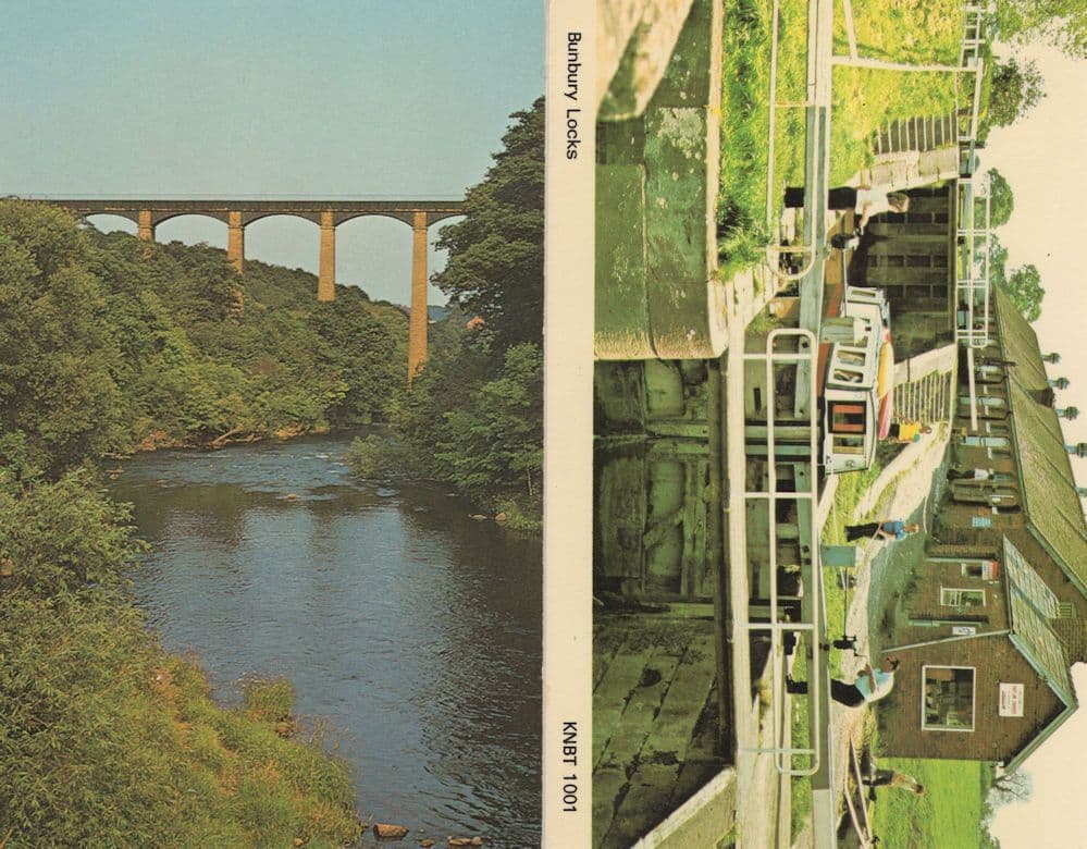 Bunbury Locks Cheshire Shropshire Union Canal 2x Postcard
