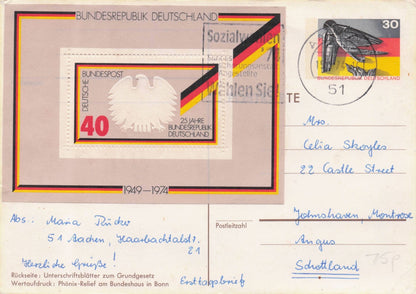 Bundesrepublik Deutschland Phonix Relief German 1974 FDC Postcard
