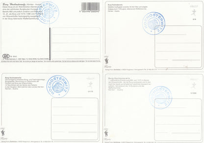 Burg Hochosterwitz Austria Special Postmark See Reverse 4x Postcard s